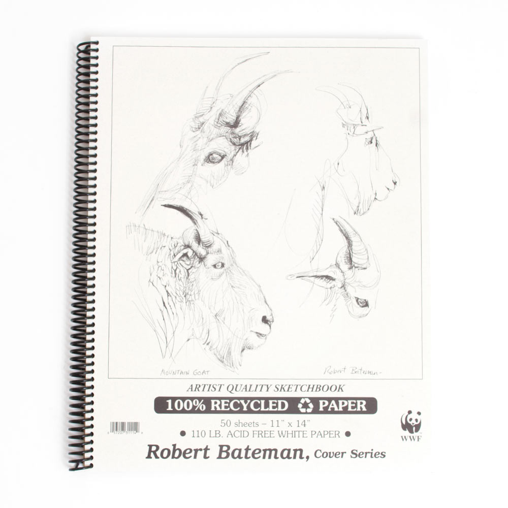 Robert Bateman, Sketchbooks & Pads, Art & School, 110#, Recycled, 50 sheet, Top bound, 86262, 11"x14"